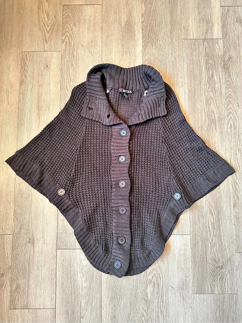 MICHA Brown oversized Knit Cardigan